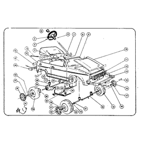 Replacement Parts Diagram and Parts List for 5481  Power Wheels Ride-On Cars
